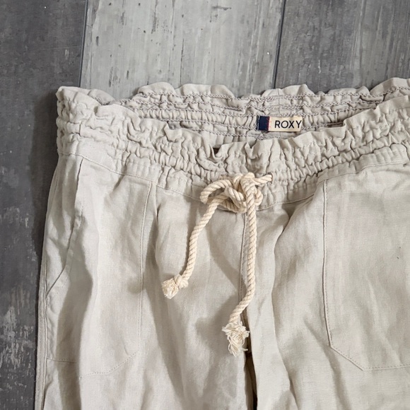 Roxy Cream Drawstring Pants - Picture 2 of 3